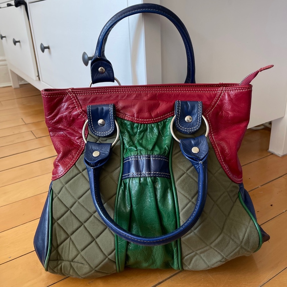 Venera Arapu for Anthropologie Leather and Quilted Bag